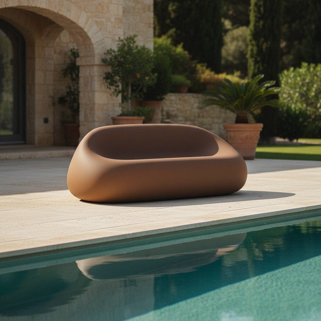 Gumball Sofa Golden Rust – Poolside