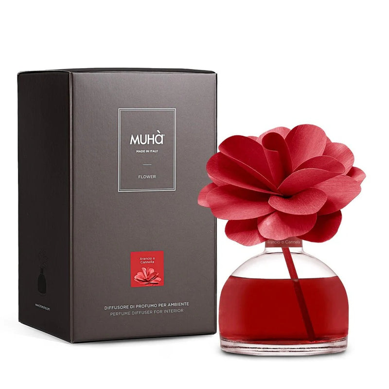 Muhà Flower Profumatore Diffuser Camelia 200ml Arancio & Cannella