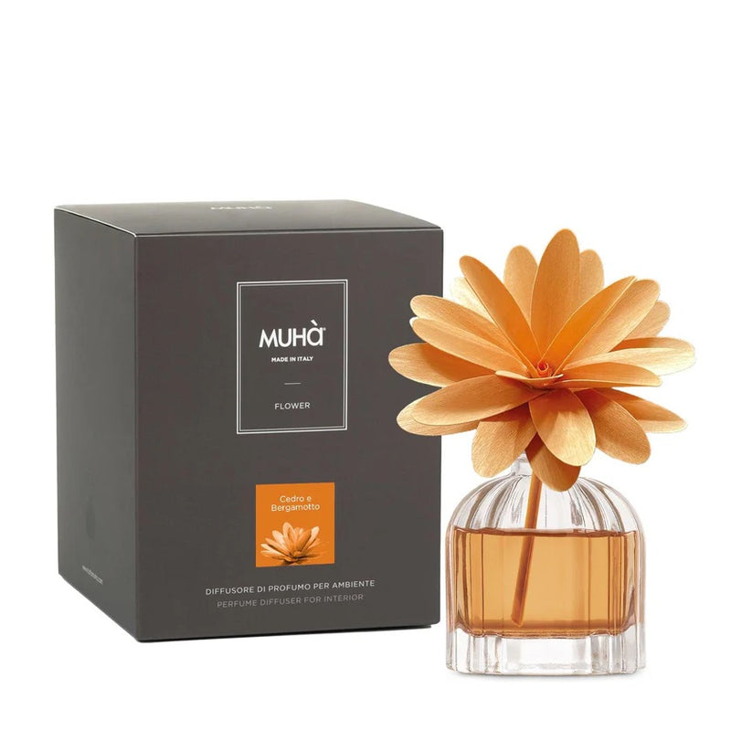 Muhà Flower Profumatore Diffuser 60ml Cedro & Bergamotto