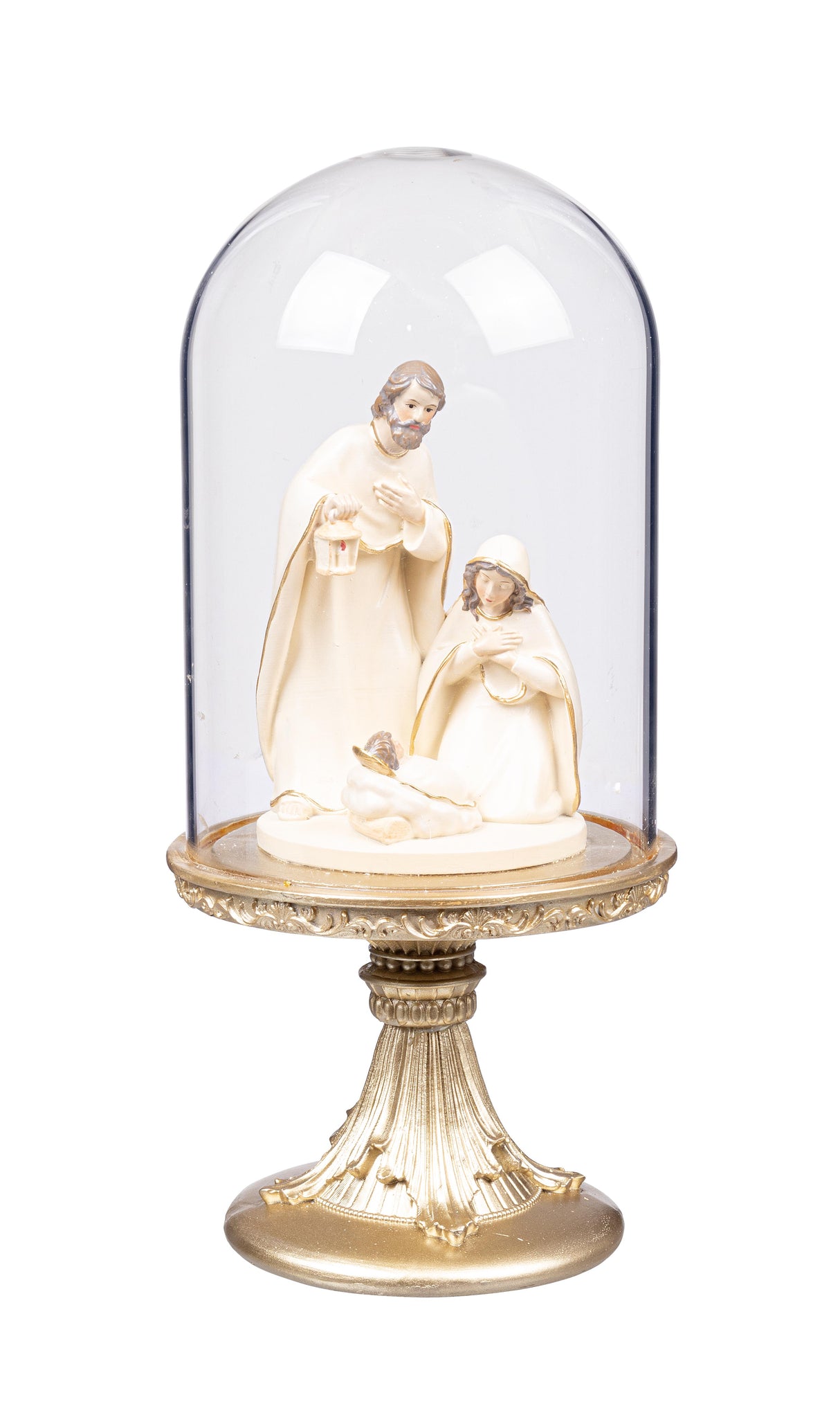 bizzotto bizzotto campana kasey nativita natalizia 3 figure h 29 cm d 14 cm vetro oro ean 8051836631083