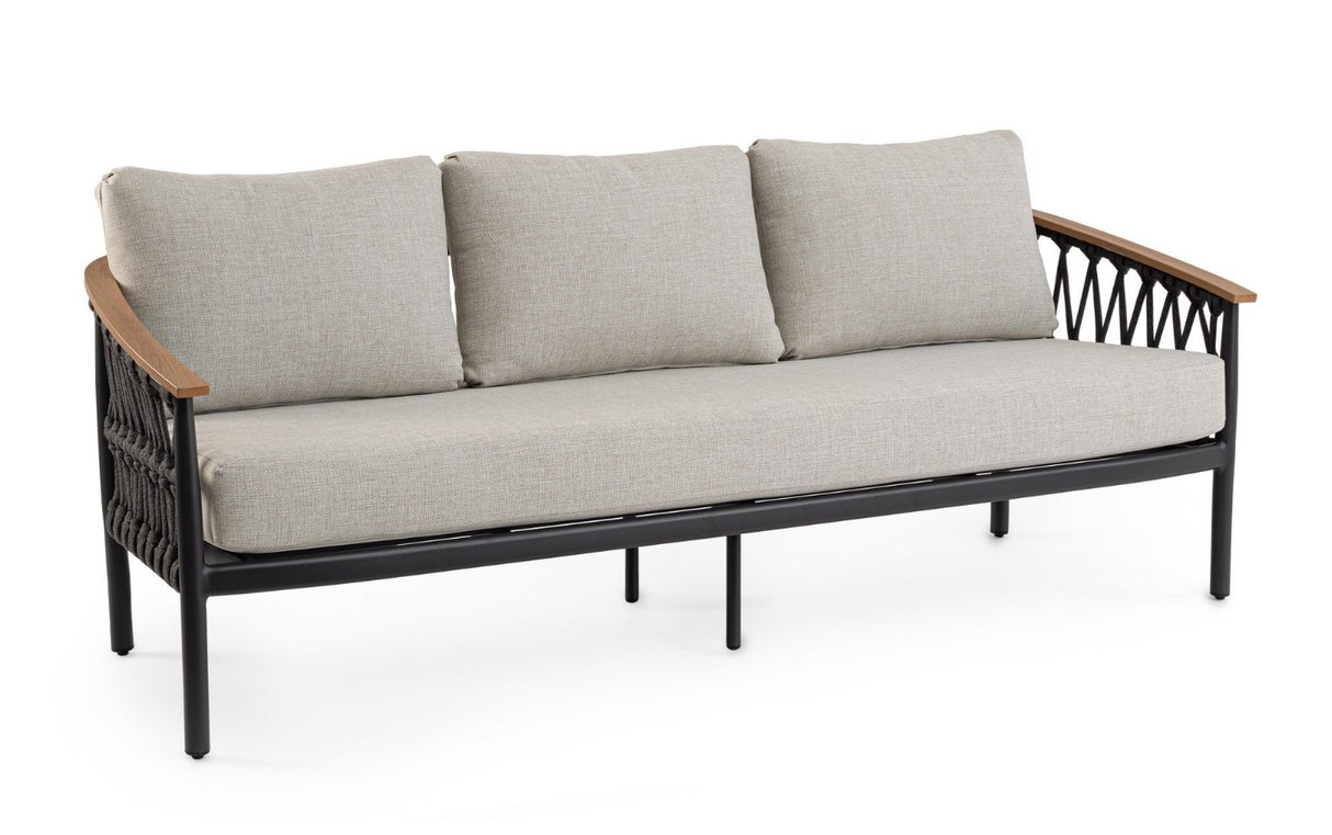 bizzotto bizzotto divano 3 posti fenix con cuscini colore antracite ean 8051836778733