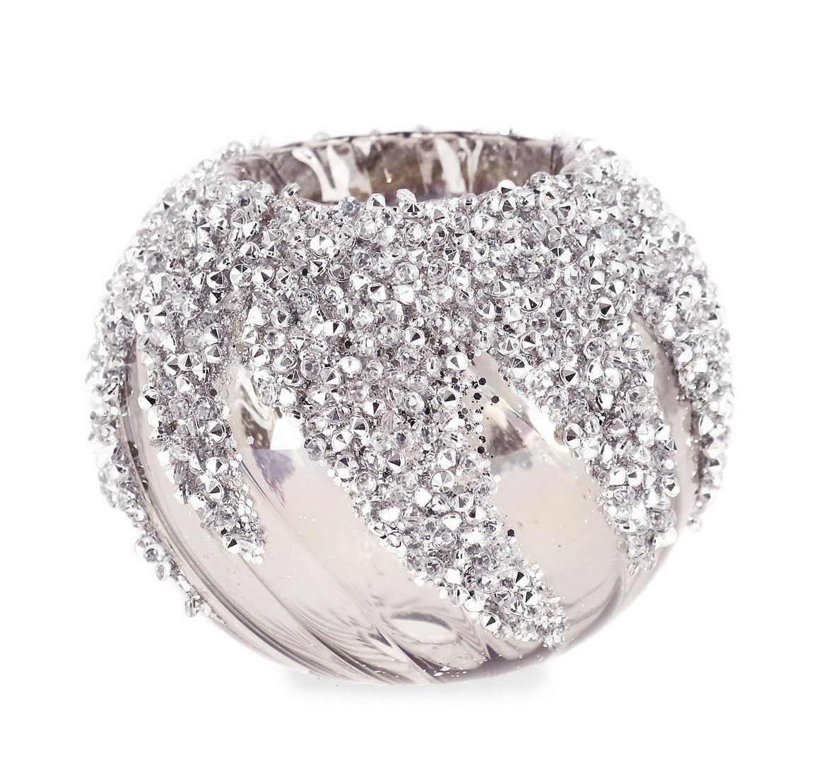 bizzotto bizzotto portacandela di natale vortex vetro grigio d 8 cm argento ean 8051836730229