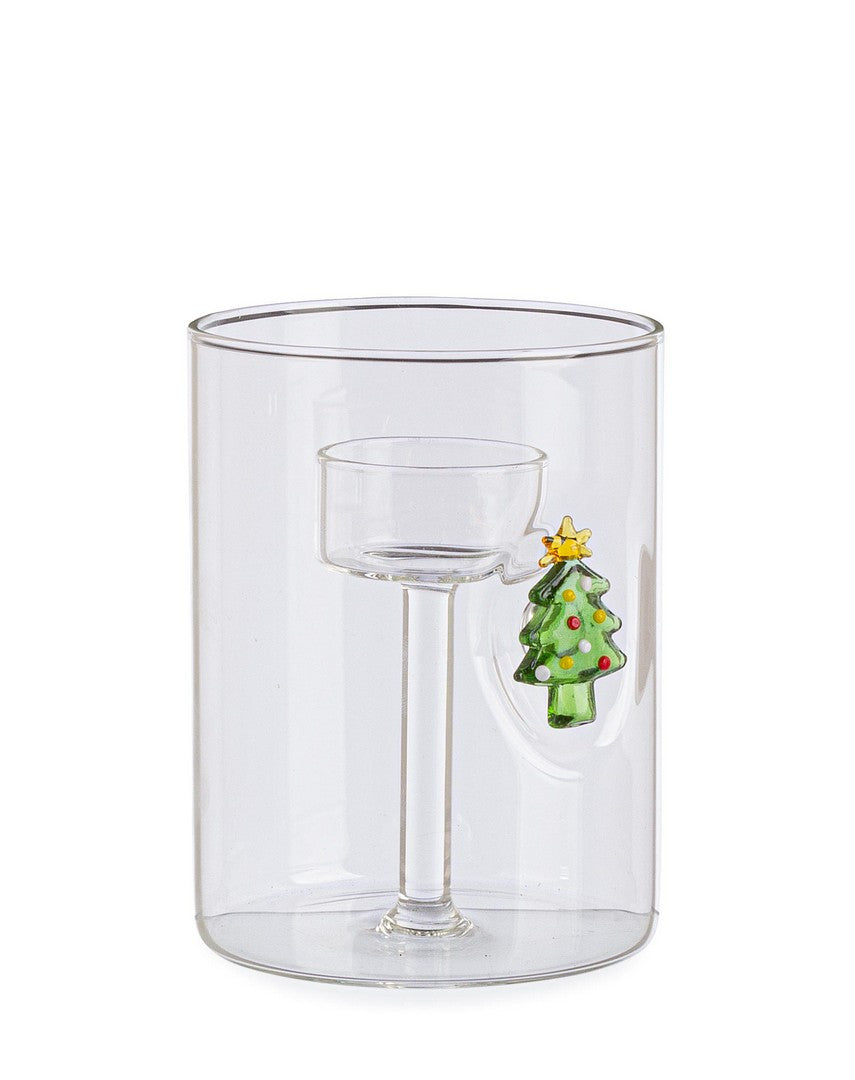 bizzotto bizzotto portacandela lavish con albero di natale h 12 cm d 9 cm con scatola regalo ean 8051836752139