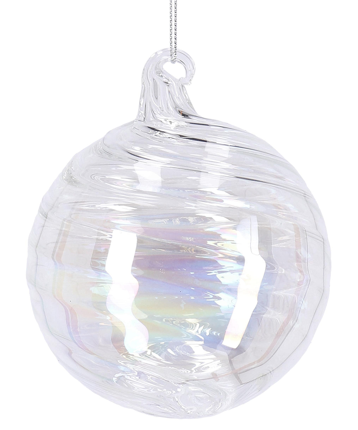 bizzotto bizzotto sfera di natale lavorazione a spirale iridescente d 100 mm vetro ean 8051836595132