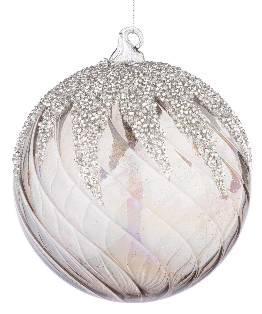 bizzotto bizzotto sfera di natale vortex d 150 mm vetro grigio oro ean 8051836730199