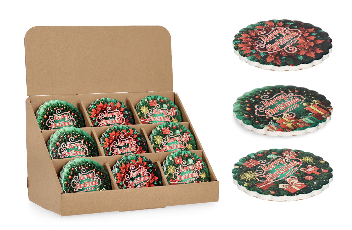 bizzotto bizzotto sottobicchiere di natale gwen merry xmas ass d 103 cm ceramica multicolor 1 pz ean 8051836760257