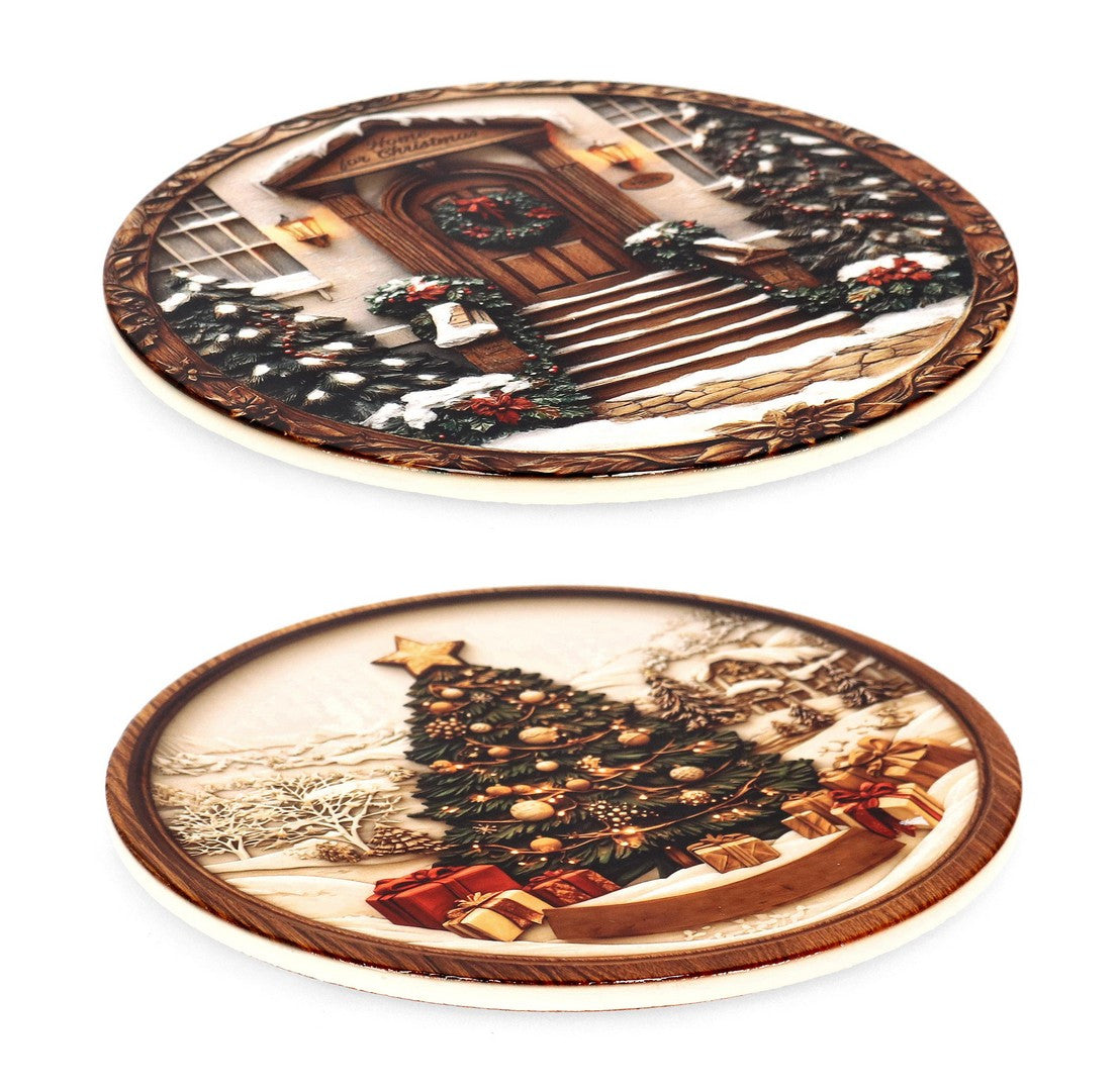 bizzotto bizzotto sottopentola di natale paul chalet ass ceramica d 20 cm multicolor ean 8051836760271