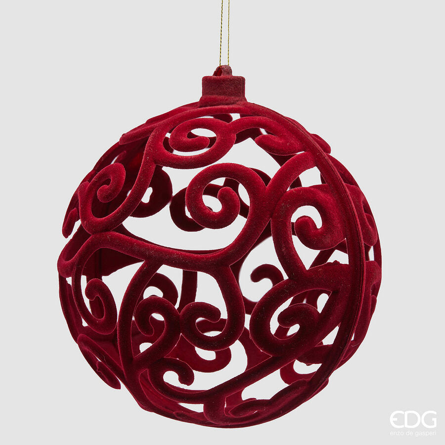 edg enzo de gasperi edg enzo de gasperi addobbo palla di natale velvet d 15 cm burgundy ean 8059824560094