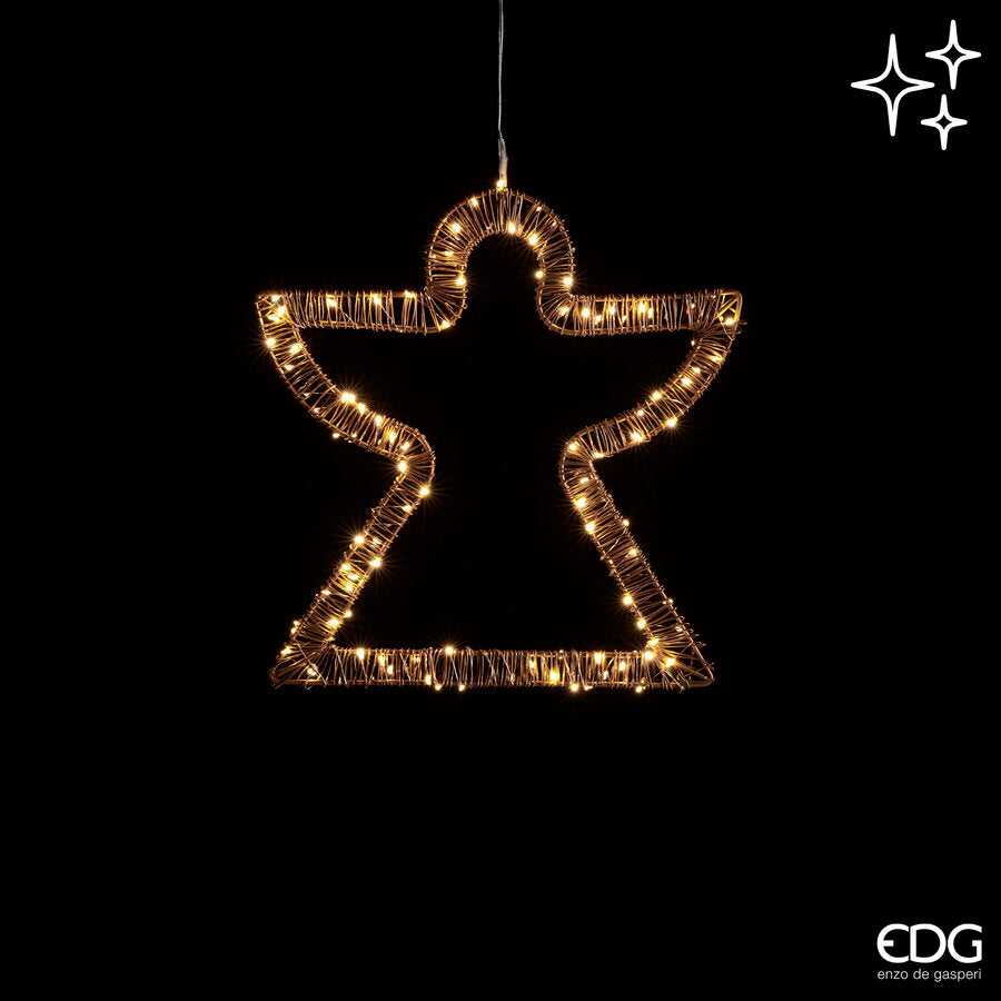 edg enzo de gasperi edg enzo de gasperi angelo natalizio flat con 150 microled h 40 cm metallo avorio ean 8059824211347