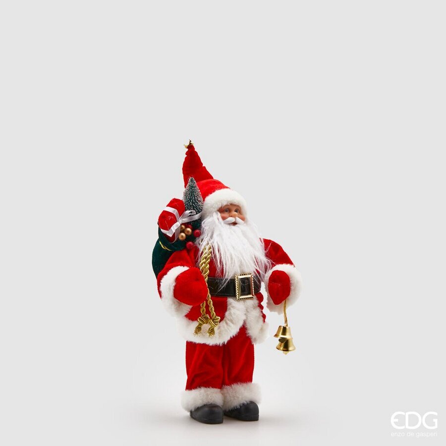 edg enzo de gasperi edg enzo de gasperi babbo natale con campane h 30 cm white red ean 8059824201096