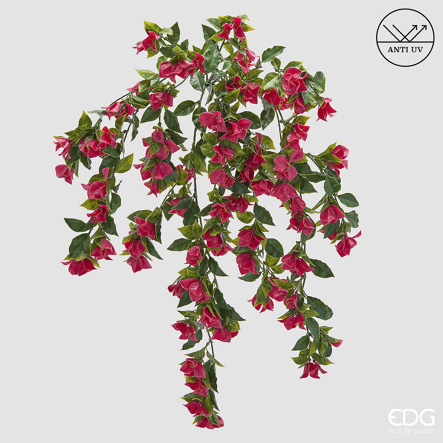 edg enzo de gasperi edg enzo de gasperi bouganvillea cadente anti uv x8 con foglie h 92 cm pianta artificiale fuchsia ean 8059824657954