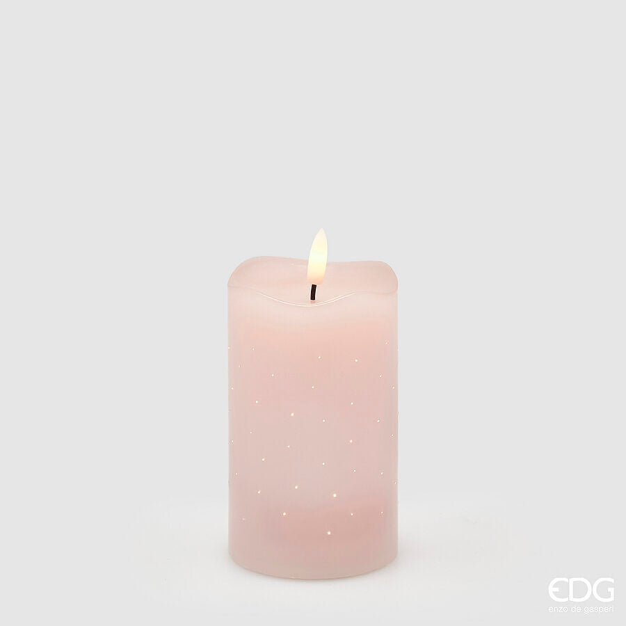 edg enzo de gasperi edg enzo de gasperi candela led starry con moccolo h 125 cm d 75 cm ip20 rosa chiaro ean 8059824475756