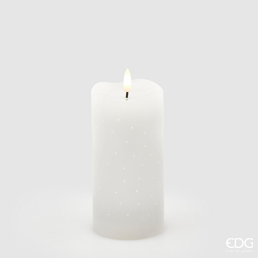 edg enzo de gasperi edg enzo de gasperi candela led starry con moccolo h 15 cm d 75 cm ip20 avorio ean 8059824475619