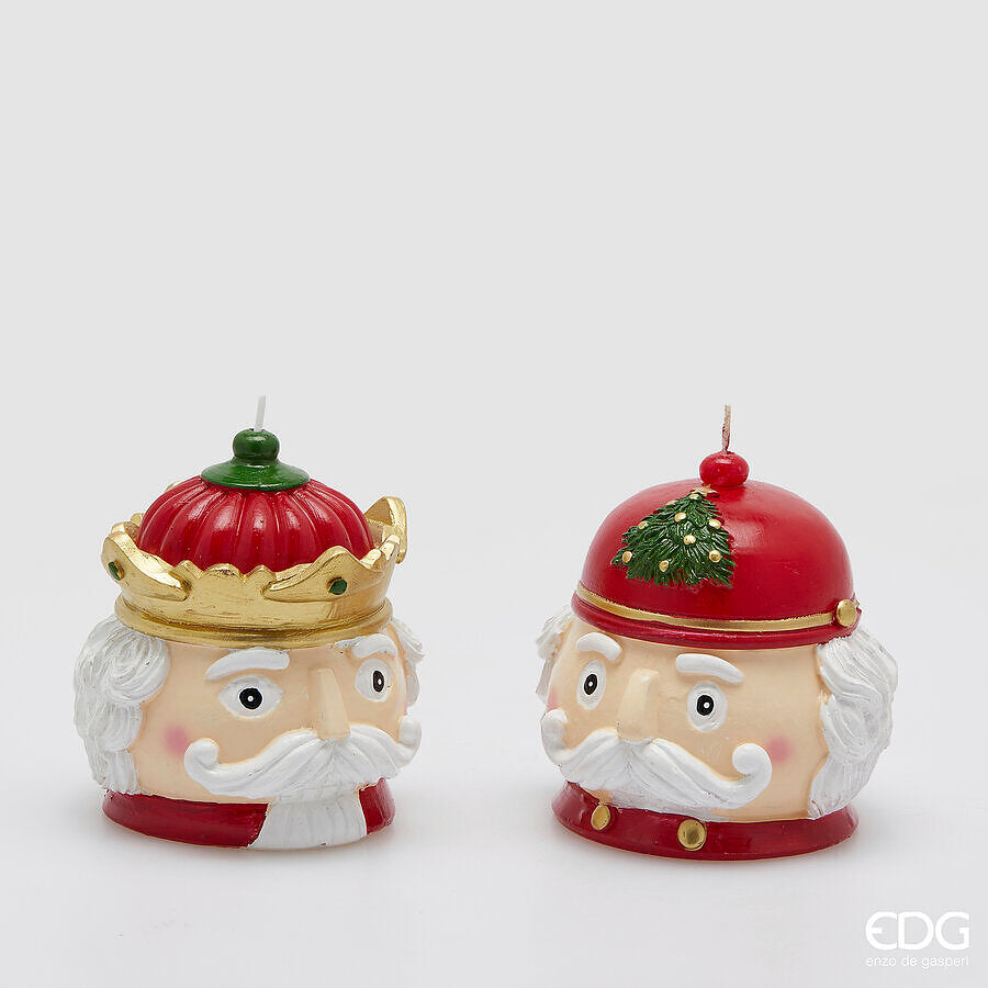 edg enzo de gasperi edg enzo de gasperi candela testa di soldatino natalizio ass h 11 cm d 11 cm bianco rosso 1 pz ean 8059824519429