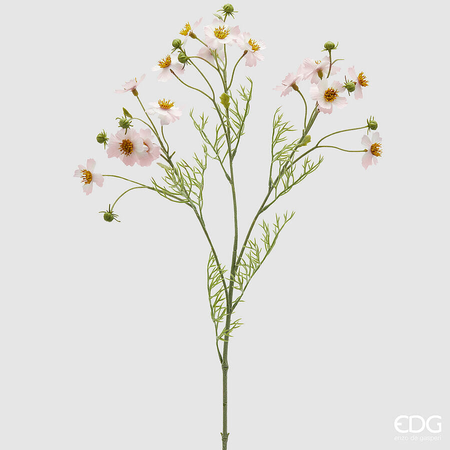 edg enzo de gasperi edg enzo de gasperi cosmos ramo con foglie h 65 cm pianta artificiale rosa chiaro ean 8059824485885