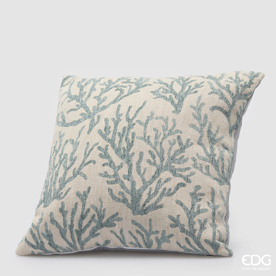 edg enzo de gasperi edg enzo de gasperi cuscino con coralli quadrato 43 x 43 cm blu bianco ean 8059824624161