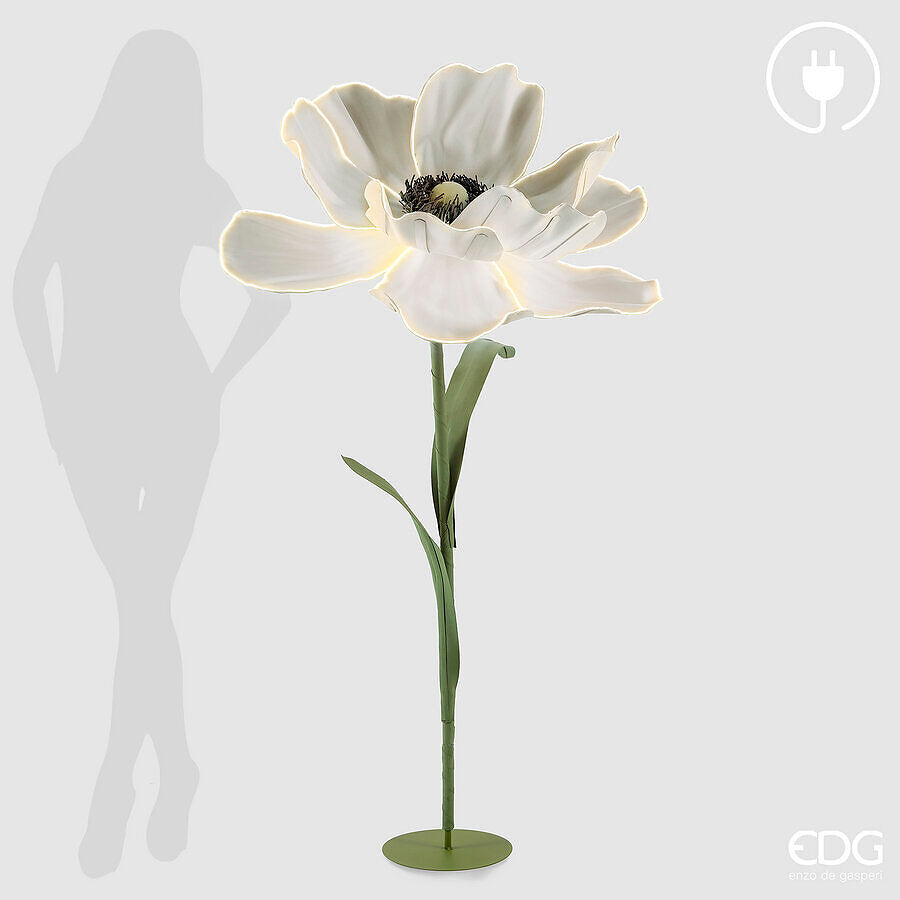 edg enzo de gasperi edg enzo de gasperi decoro anemone jumbo led 12v 300w con base h 160 cm d 100 cm bianco ean 8059824641267