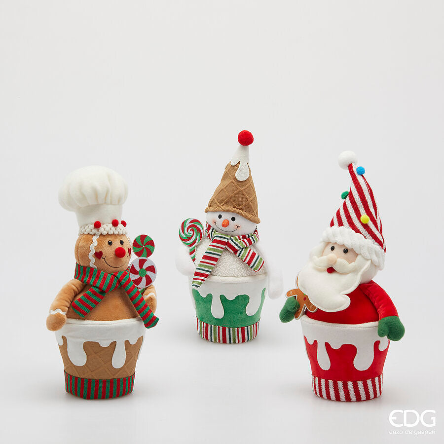 edg enzo de gasperi edg enzo de gasperi decoro babbo natale uomoneve marzapane ass h 35 green red 1 pz ean 8059824523884