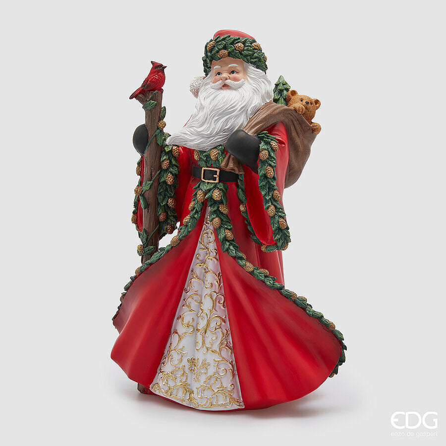 edg enzo de gasperi edg enzo de gasperi decoro babbo natale viandante h 47 cm l 32 cm l 235 cm green red ean 8059824541192