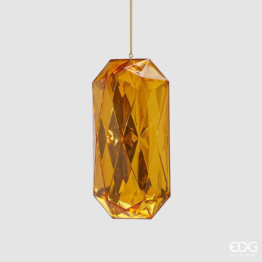 edg enzo de gasperi edg enzo de gasperi decoro diamante rettangolare di natale da appendere h 145 cm l 7 cm l 55 cm pp gold ean 8059824534941