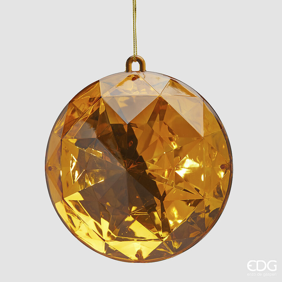 edg enzo de gasperi edg enzo de gasperi decoro diamante rotondo di natale da appendere d 16 cm l 85 cm pp gold ean 8059824535160