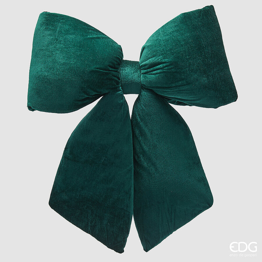 edg enzo de gasperi edg enzo de gasperi decoro fiocco di natale h 63 cm l 62 cm velluto verde ean 8059824577696