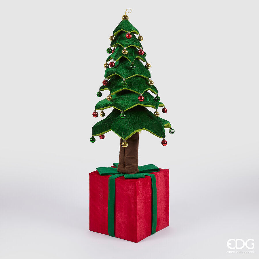 edg enzo de gasperi edg enzo de gasperi decoro pino di natale su pacco da appendere h 150 cm telescopico green ean 8059824520920