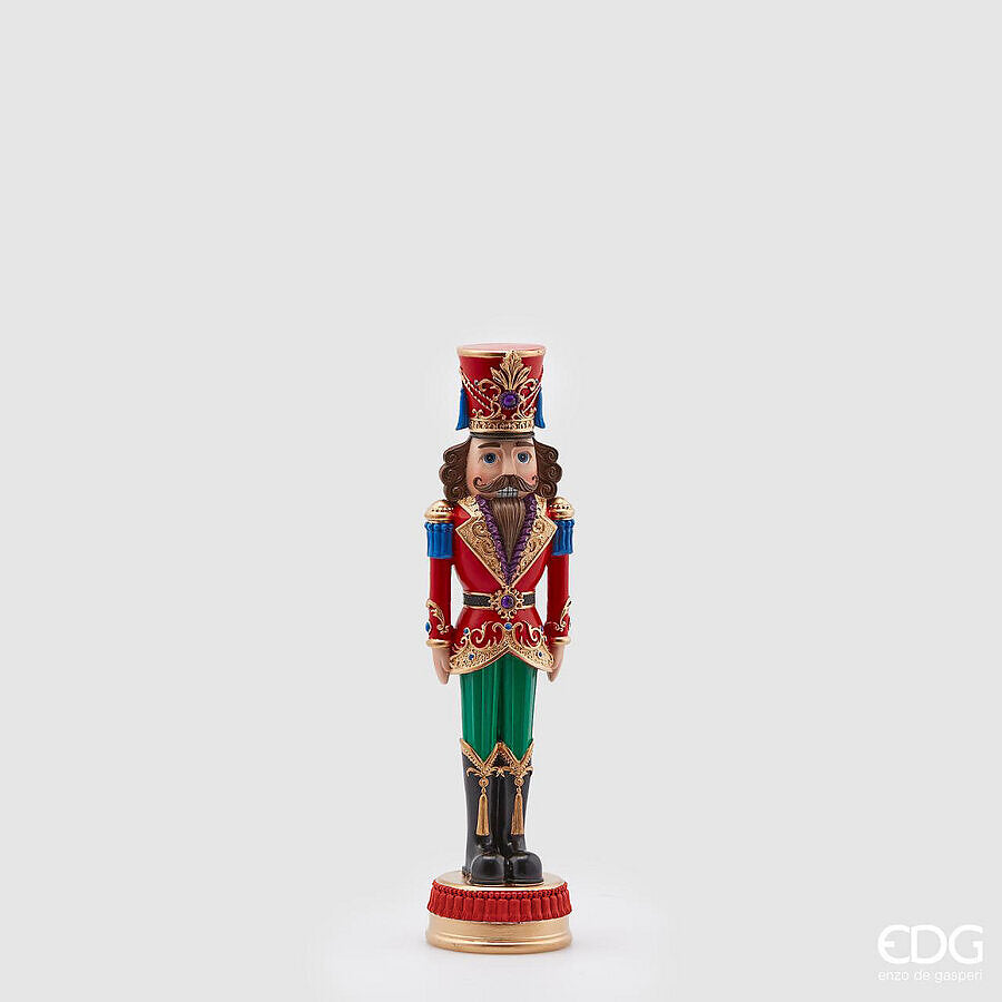 edg enzo de gasperi edg enzo de gasperi decoro soldatino di natale schiaccianoci righe h 35 cm multicolor ean 8059824283672