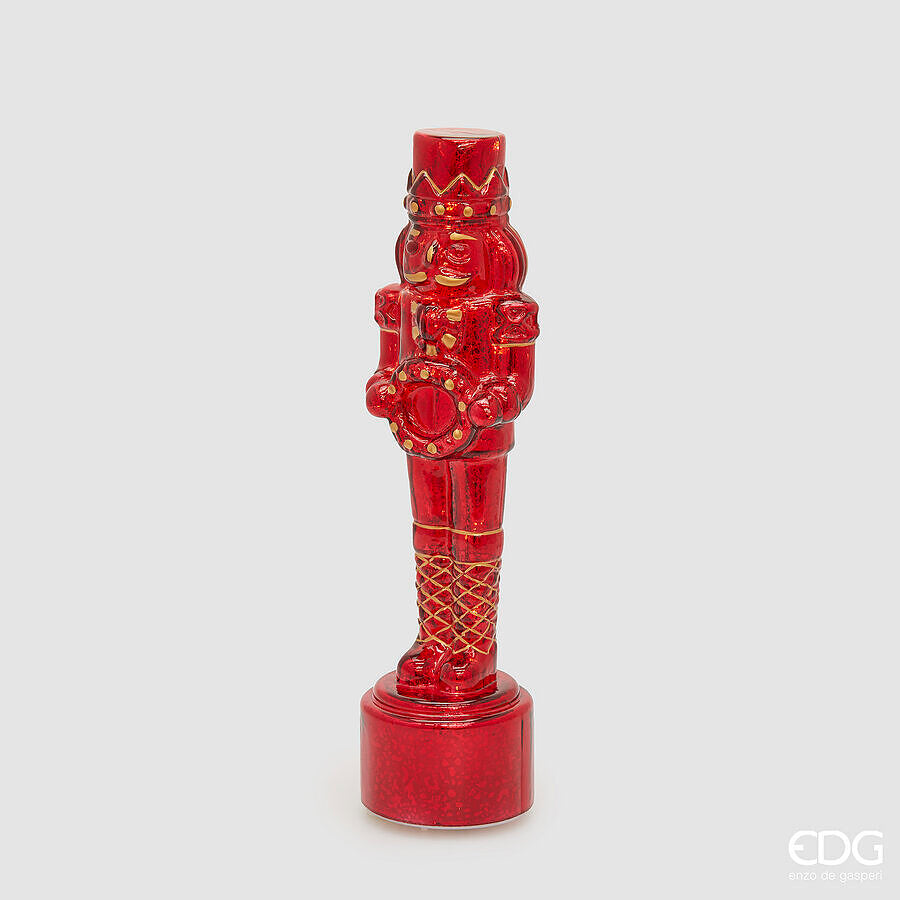 edg enzo de gasperi edg enzo de gasperi decoro soldatino twist natale h 355 cm d 95 cm musica movimento e led red ean 8059824550774