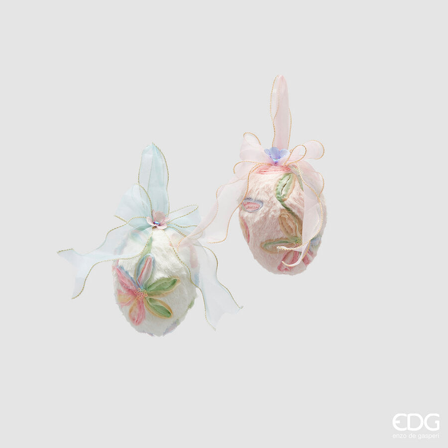 edg enzo de gasperi edg enzo de gasperi decoro uovo pasqua con fiocco da appendere ass h 16 cm d 12 cm multicolor 1 pz ean 8059824625786
