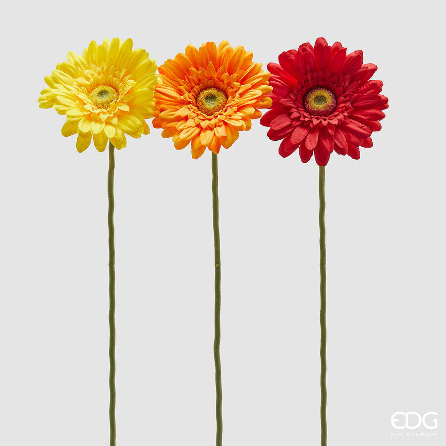 edg enzo de gasperi edg enzo de gasperi gerbera ramo ass h 60 cm d 12 cm pianta artificiale mix arancione 1 pz ean 8059824457004