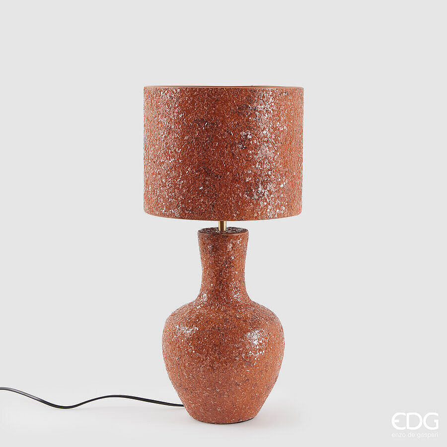 edg enzo de gasperi edg enzo de gasperi lampada da tavolo crackle e27 h 56 cm d 26 cm ip20 metallo orange ean 8059824542700