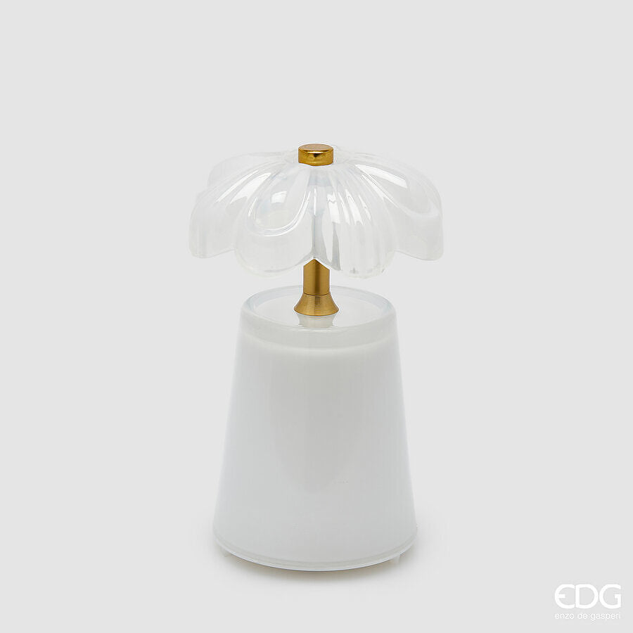 edg enzo de gasperi edg enzo de gasperi lampada da tavolo lily h 1750 cm d 11 cm ip20 bianco scatola regalo ean 8059824607805