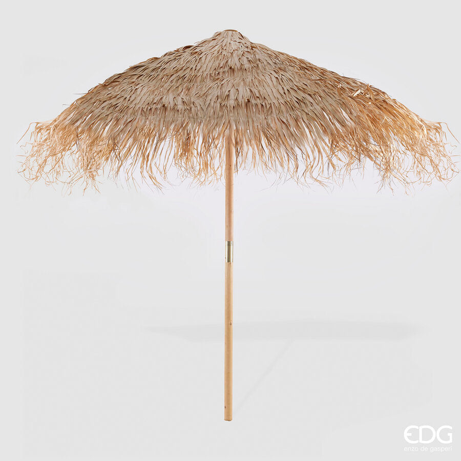 edg enzo de gasperi edg enzo de gasperi ombrellone da esterno in paglia champagne d 200 cm h 240 cm ean 8059824348913