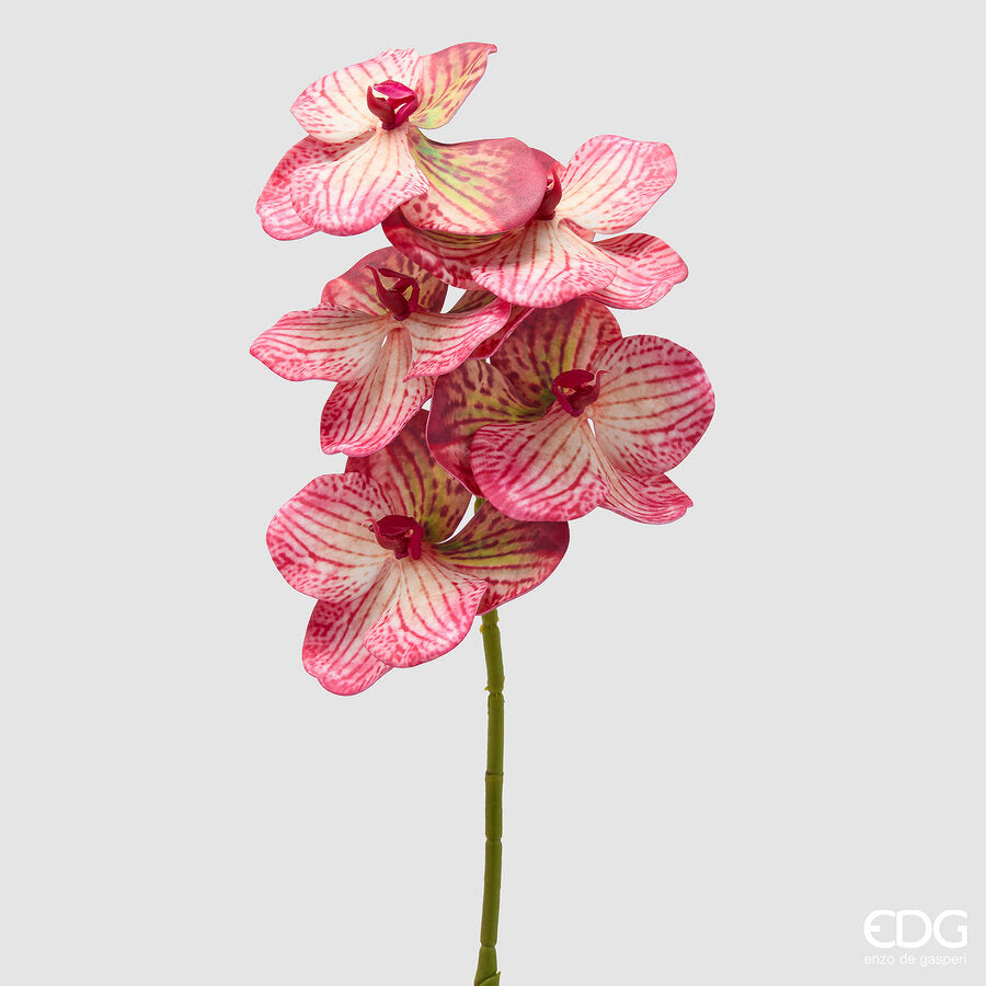 edg enzo de gasperi edg enzo de gasperi orchidea vanda ramo h 65 cm pianta artificiale rosa ean 8059824615404