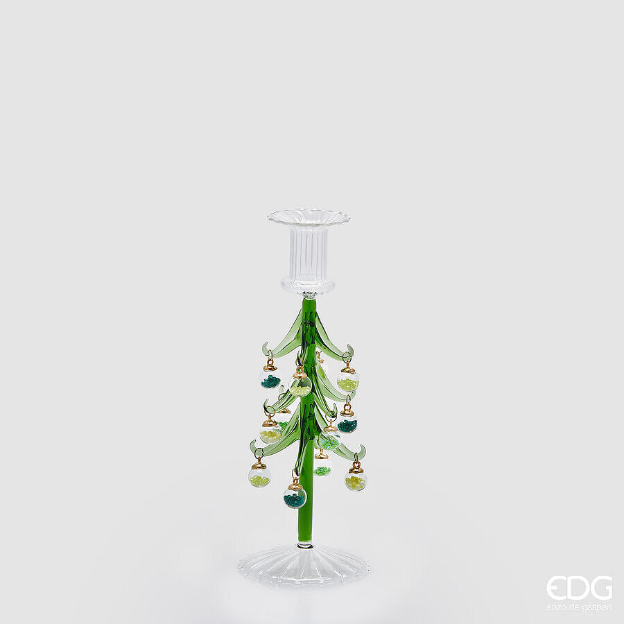 edg enzo de gasperi edg enzo de gasperi portacandela pino di natale h 245 cm d 9 cm green ean 8059824571939