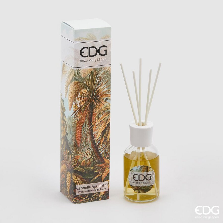 edg enzo de gasperi edg enzo de gasperi profumatore bottiglia 100 ml con bastoncini cannella agrumi ean 8056372842511