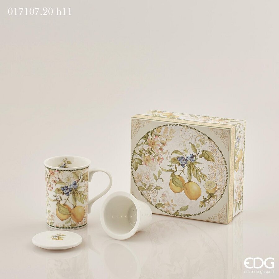 edg enzo de gasperi edg enzo de gasperi tazza con filtro porcellana h 17 cm d 20 cm 320 ml confezione regalo giallo ean 8056372397318