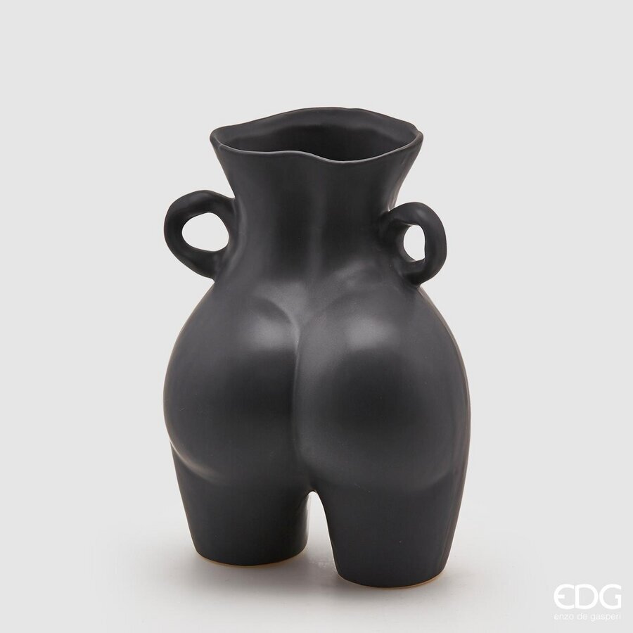 edg enzo de gasperi edg enzo de gasperi vaso chakra booty h 27 cm 20 x 165 cm ceramica nero ean 8059824018816