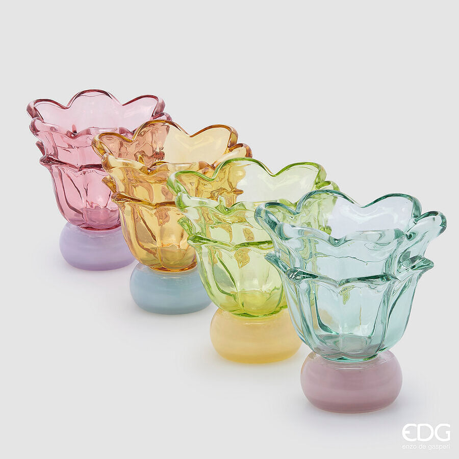 edg enzo de gasperi edg enzo de gasperi vaso fiore con piede e portacandela ass h 155 cm d 15 cm multicolor 1 pz ean 8059824625281
