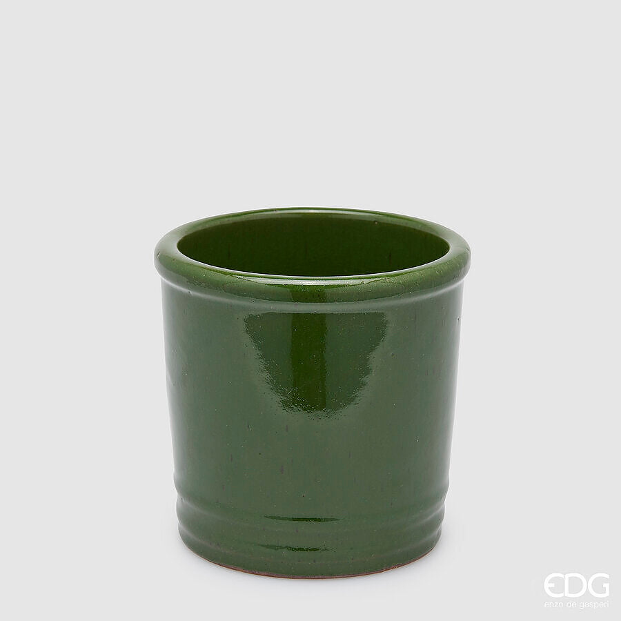 edg enzo de gasperi edg enzo de gasperi vaso glaze cilindro h 18 cm d 18 cm ceramica waterproof colore verde ean 8059824374790