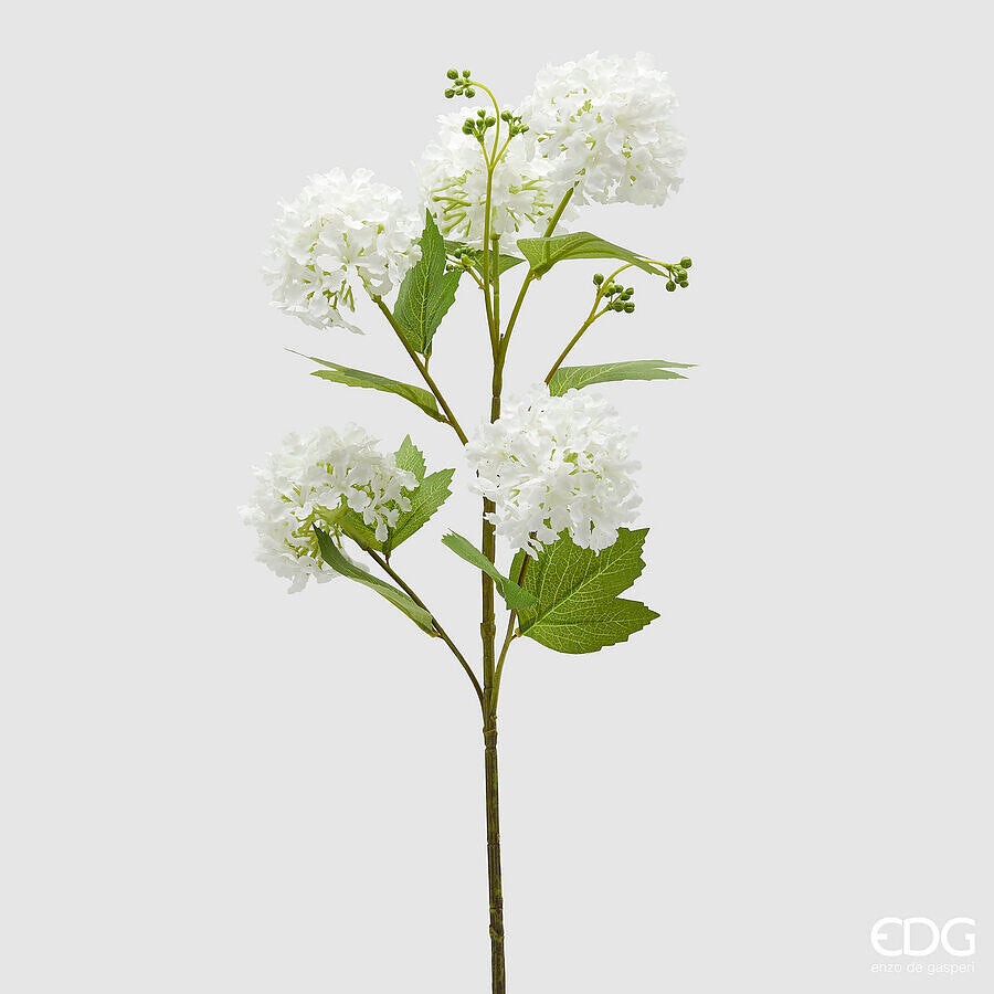 edg enzo de gasperi edg enzo de gasperi viburno ramo x5 con foglie pianta artificiale h 80 cm d 10 cm bianco ean 8059824474537