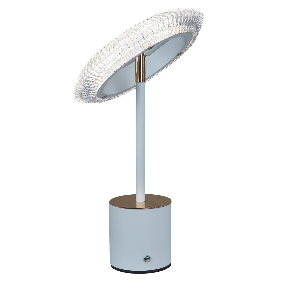 larcolaio larcolaio lampada led kristal cerchio d 14 cm h 39 cm bianco ean 8051526273296