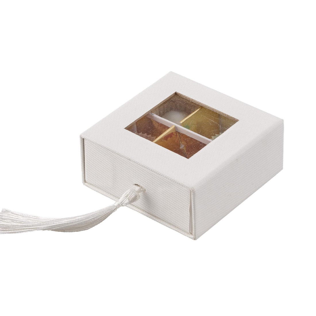 larcolaio larcolaio scatola degustazione telata 8 x 8 x 4 cm portaconfetti bianco 1 pz ean 8054751443854