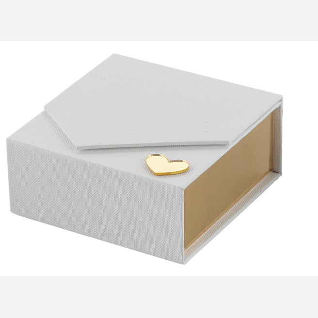 larcolaio larcolaio scatola telata portaconfetti 9 x 9 x 4 cm bomboniera bianco 1 pz ean 8059558632418
