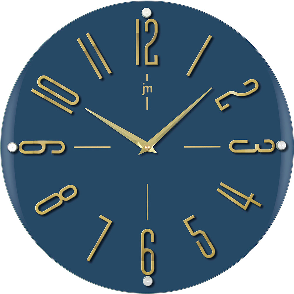 lowell lowell orologio da parete quarzo mdf vetro d 3940 cm blu ean 8008457731050