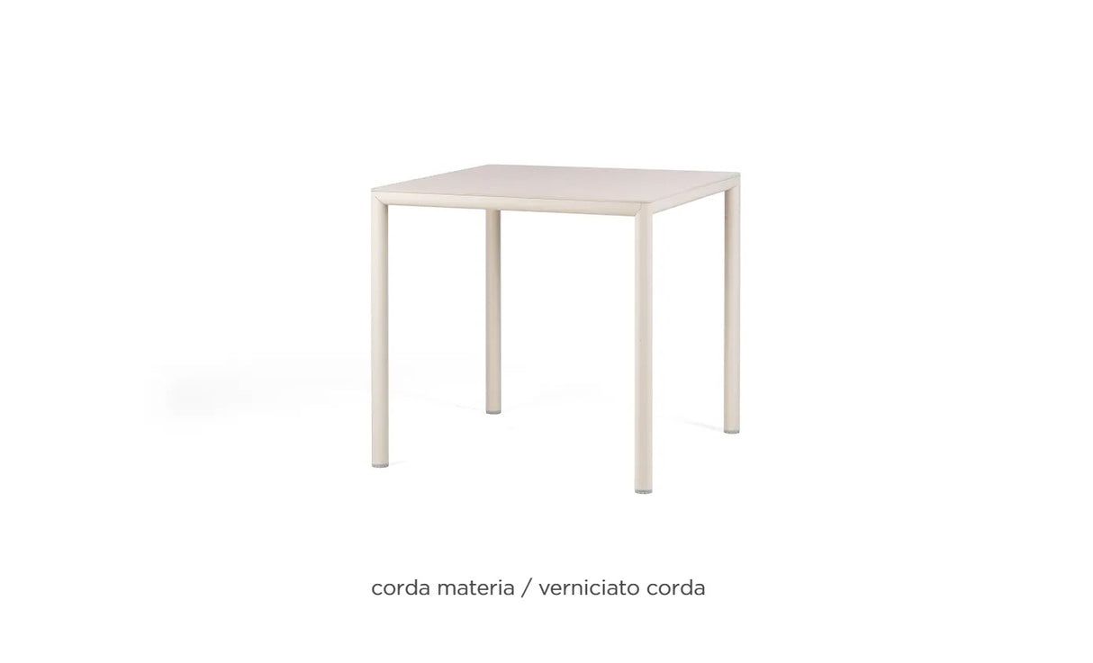 nardi nardi piave 90 tavolo quadrato verniciato corda lamin materia corda ean 8010352554887