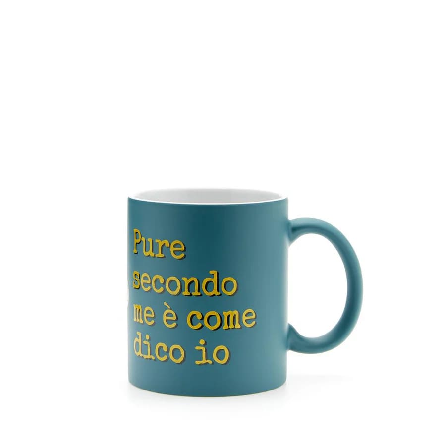 piu forty 40 piu forty 40 mug ceramica con manico 325 cl stampa pure secondo me grigio mat ean 8056590508114