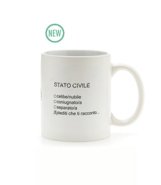 piu forty 40 piu forty 40 mug ceramica con manico 325 cl stampa stato civile bianco mat ean 8056211373862