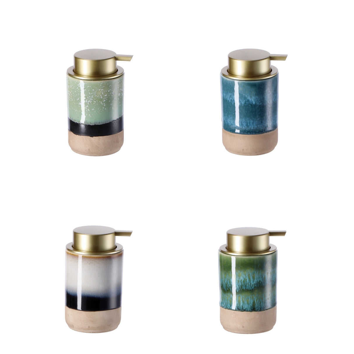 Italienisches Geschenk Italienisches Geschenk Seifenspender aus Keramik, Durchmesser 9 cm, Höhe 14 cm, moderner Seifenspender für das Badezimmer, Halter für Flüssigseife, 1 Stück, EAN 8057586010024